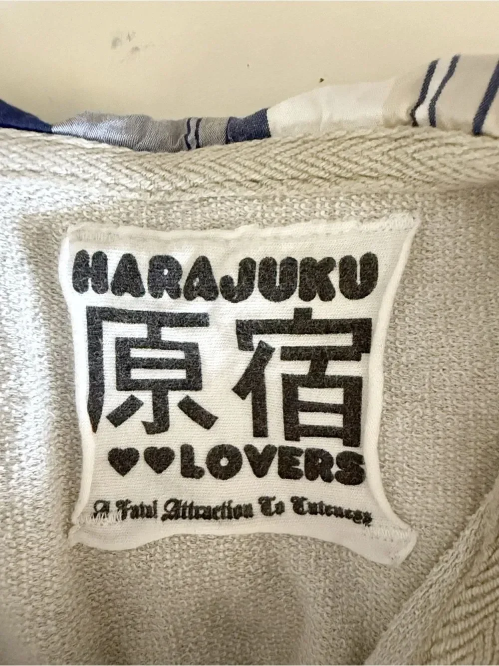 Harajuku Lovers Girls Gray Short Sleeve Hooded Sweatshirt Dress Size 12 Y2K